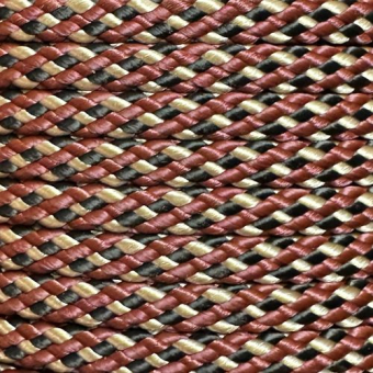 PPM touw  8 mm donkerroodbruin/zwart/beige