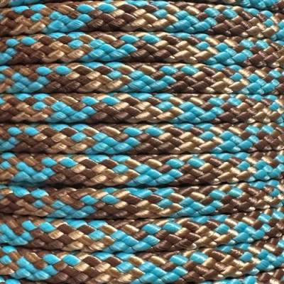 PPM touw  8 mm turquoise/bruin/beige
