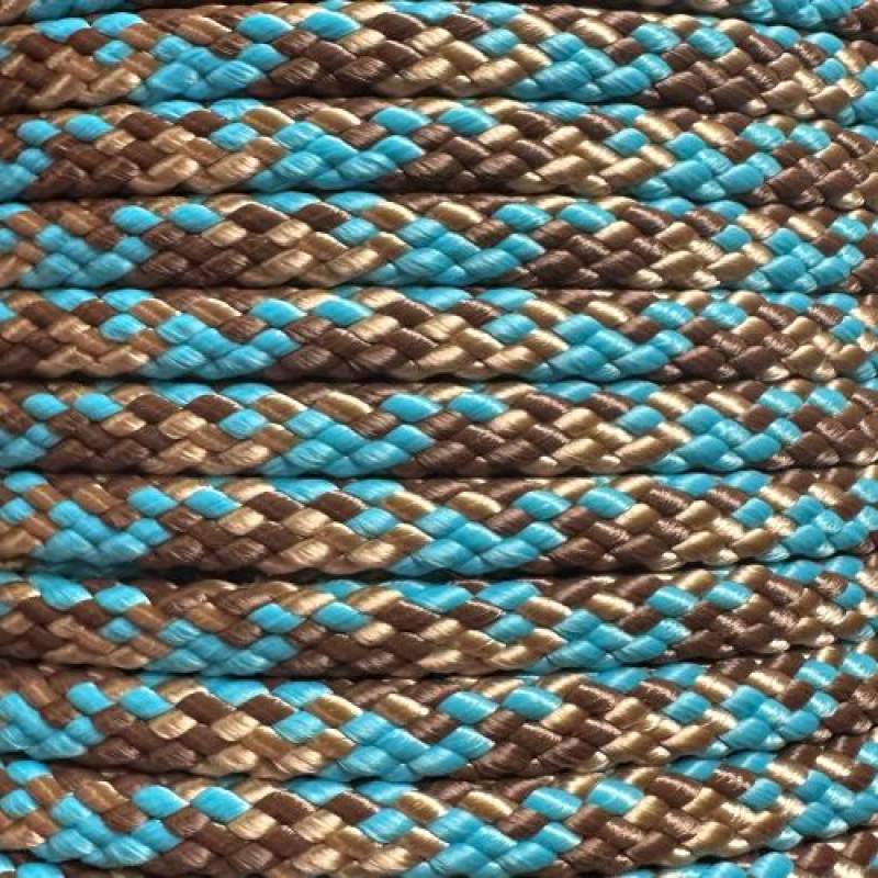 PPM touw  8 mm turquoise/bruin/beige