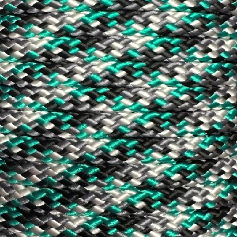 PPM touw  8 mm zeegroen/zwart/grijs/wit