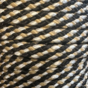 PPM touw 8 mm zwart/wit/beige