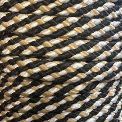 PPM touw 8 mm zwart/wit/beige