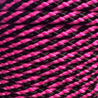 PPM touw 8 mm neonroze/zwart
