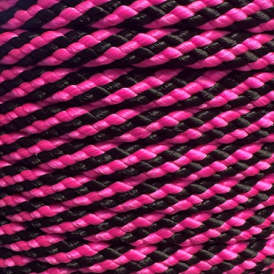 PPM touw 8 mm neonroze/zwart