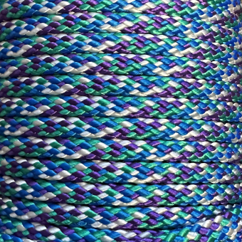 PPM touw  8 mm paars/wit/zeegroen/vlaggenblauw