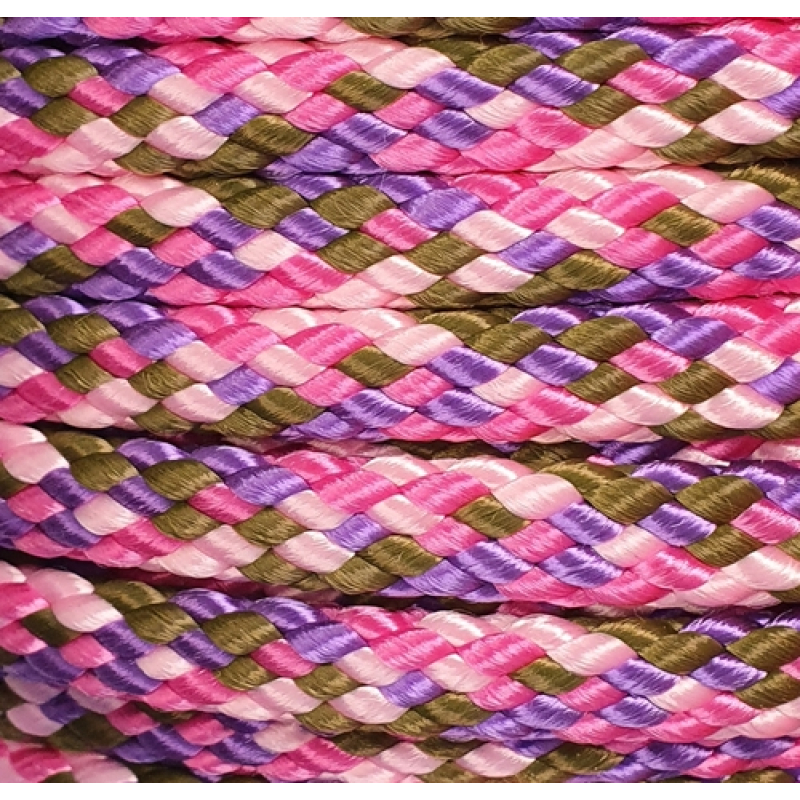 PPM touw 8 mm paars/oudroze/babyroze/olijfgroen