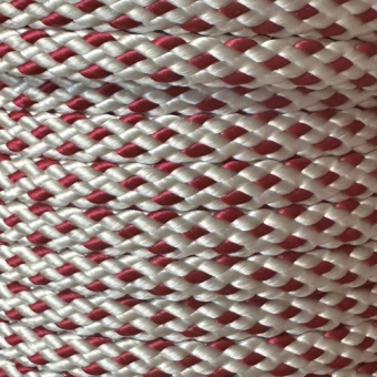 PPM touw 8 mm wit/rood