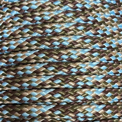 PPM touw 12 mm donkerbruin/olijfgroen/babyblauw/beige
