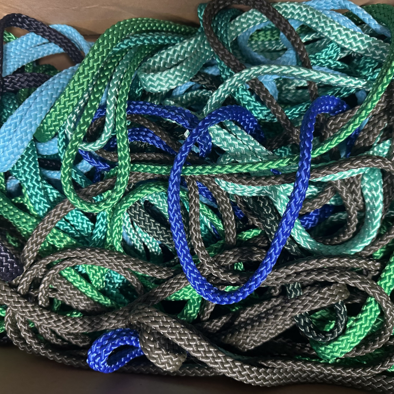50mtr Touwpakket 8mm touw plat groen-blauwmix