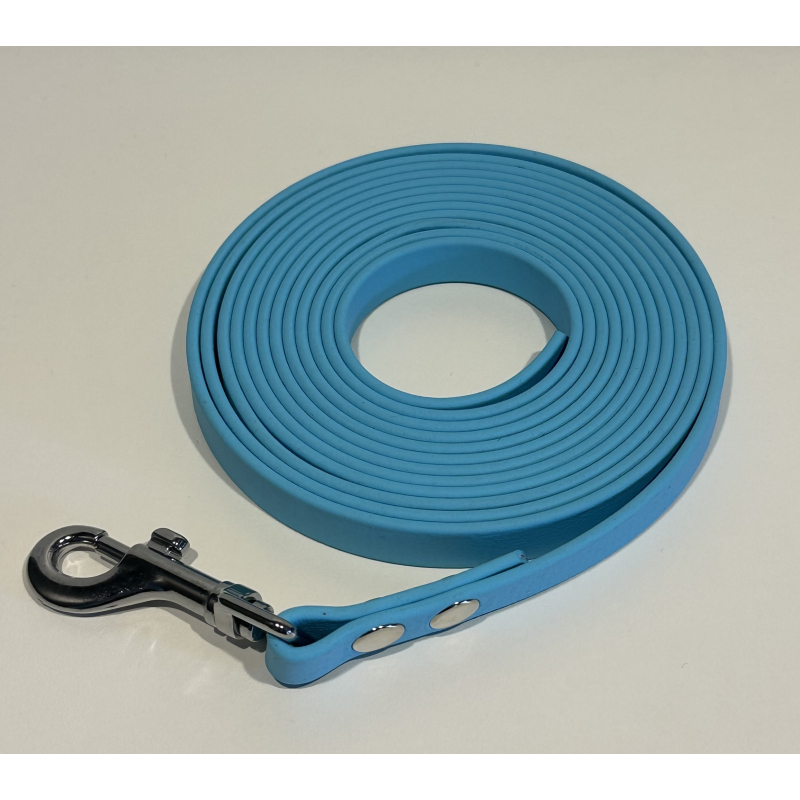 Biothane sleeplijn 12mm turquoise 3mtr