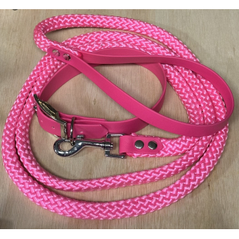Roze set halsband en lijn